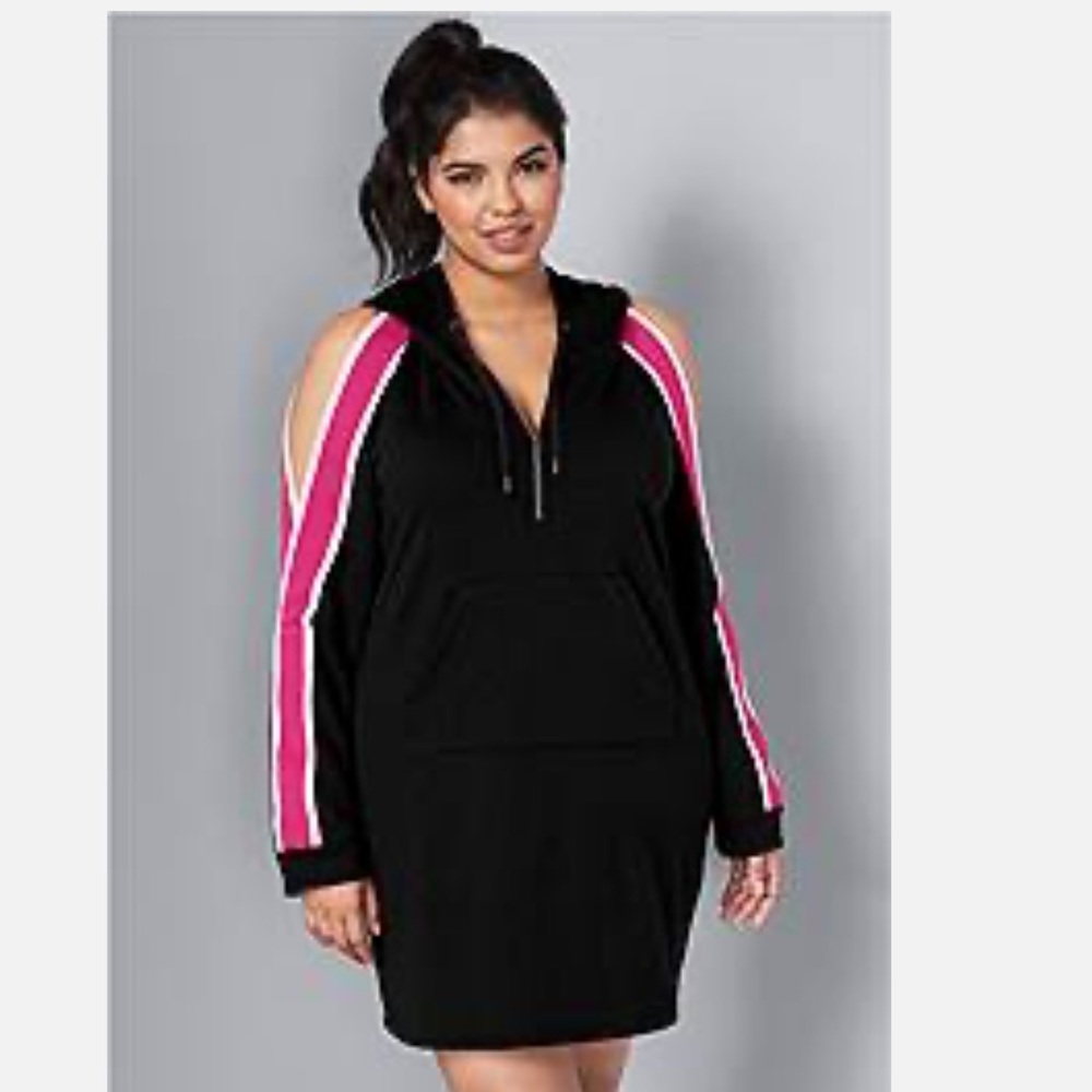 Venus cold shoulder knit dress